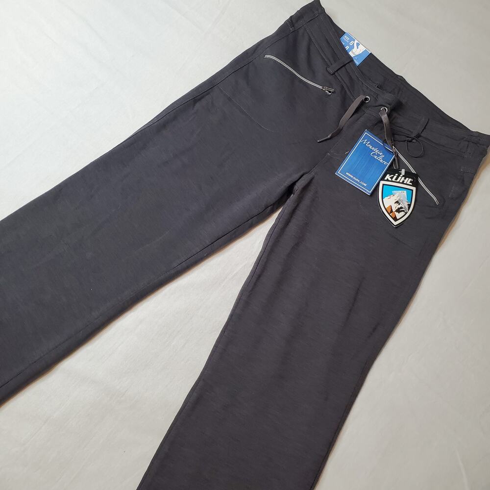 Kuhl Women's Size 8 NWT Mova Zip Pant Straight-Leg Stretch Heathered Charcoal